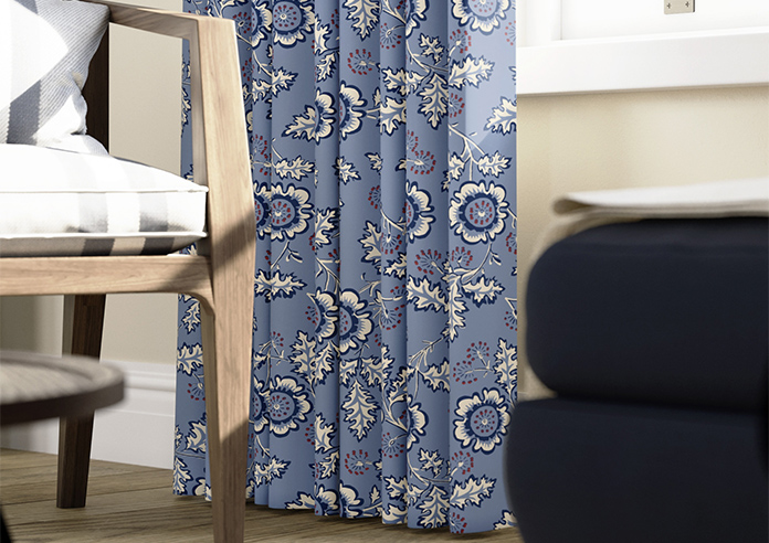 Land & Shore River, Blue Red - Made to Measure Curtains - Image 5